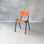 Retro eettafelstoelen nieuw horeca kantoor school oranje, Nieuw, Vijf, Zes of meer stoelen, Metaal, Ophalen of Verzenden