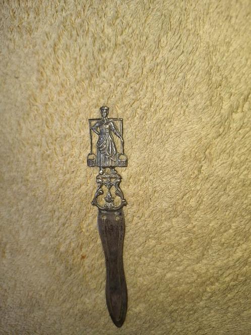 Antieke Zilveren Briefopener met Vrouwelijk Figuur, Antiek en Kunst, Antiek | Overige Antiek, Ophalen of Verzenden
