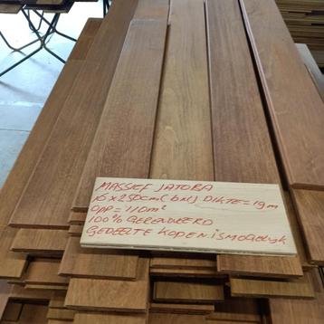 jatoba massief houten vloer 110m2  br. 16cm 100% gerenoveerd