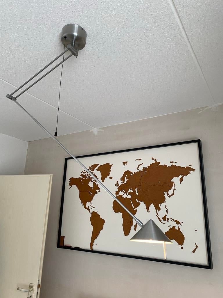Hanglamp met knikarm - Hala Zeist, Ophalen, Zo goed als nieuw, Metaal, 75 cm of meer