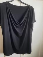 Shirt korte mouw en waterval hals, Nieuw, Shirt of Top, Ophalen of Verzenden, Zwart