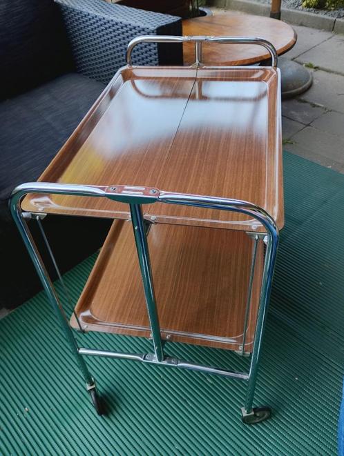 Vintage opklapbare trolley jaren 60, Huis en Inrichting, Keuken | Keukenbenodigdheden, Zo goed als nieuw, Ophalen of Verzenden