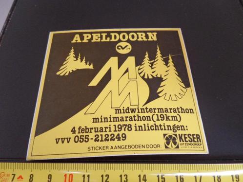 sticker apeldoorn 1978 midwinter marathon minimarathon, Verzamelen, Stickers, Zo goed als nieuw, Bedrijf of Vereniging, Ophalen