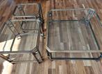 klassieke zware messing salontafels (set van 3), Huis en Inrichting, Tafels | Salontafels, Ophalen, Gebruikt, 50 tot 100 cm, Klassiek
