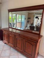 Dressoir kersenhout met grote spiegel, Ophalen, Gebruikt, 200 cm of meer, Kersenhout