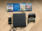 Ps4 slim + 2 controllers + oplaadstation + diverse spellen, Spelcomputers en Games, Spelcomputers | Sony PlayStation 4, Ophalen