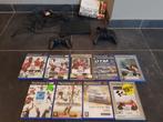 Playstation 2 Slim met 9 spellen, Ophalen, Gebruikt, Zwart, Met games