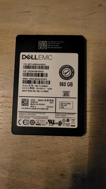 Dell/Samsung 960GB Sata SSD 2.5 inch beschikbaar voor biedingen