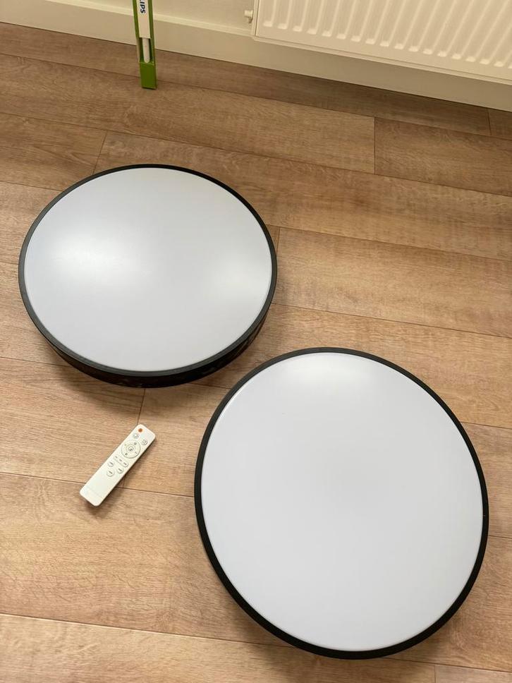 2x Slimline LED Plafondlamp - Dimbaar & Kleur instelbaar, Huis en Inrichting, Lampen | Plafondlampen, Zo goed als nieuw, Kunststof