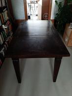 Klassieke stevige houten eettafel, eventueel met stoelen!, Huis en Inrichting, Tafels | Eettafels, Ophalen, Gebruikt, 100 tot 150 cm