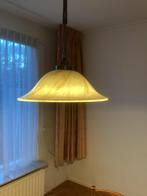 Vintage lamp met glazen kap, Huis en Inrichting, Lampen | Hanglampen, Ophalen of Verzenden, Gebruikt, Overige materialen, Minder dan 50 cm