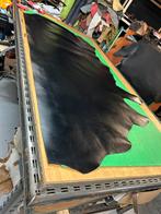 Zwarte kalfs halve huid 1.2-1,4 mm dikte stug en glad A-521, Zwart, Leer of Kunstleer, Ophalen of Verzenden, Zo goed als nieuw