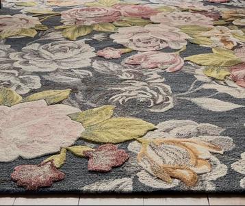 Vloerkleed met bloemen 2024! 300 x 200 cm getuft wol beschikbaar voor biedingen