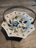 Antiek delft blauw bonbon schaaltje met verzilverd hengsel., Antiek en Kunst, Antiek | Keramiek en Aardewerk, Ophalen