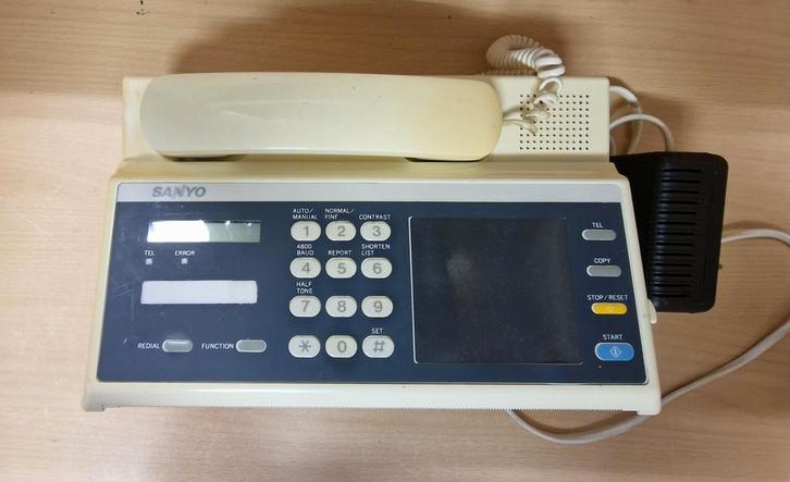 Sanyo Sanfax 2 – Vintage Fax Machine – As is, Witgoed en Apparatuur, Weegschalen, Zo goed als nieuw, Personenweegschaal, 100 kg of meer