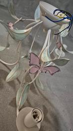 Lieflijke vintage lamp met vlinders en bladeren, Ophalen, Gebruikt, Vintage, Metaal
