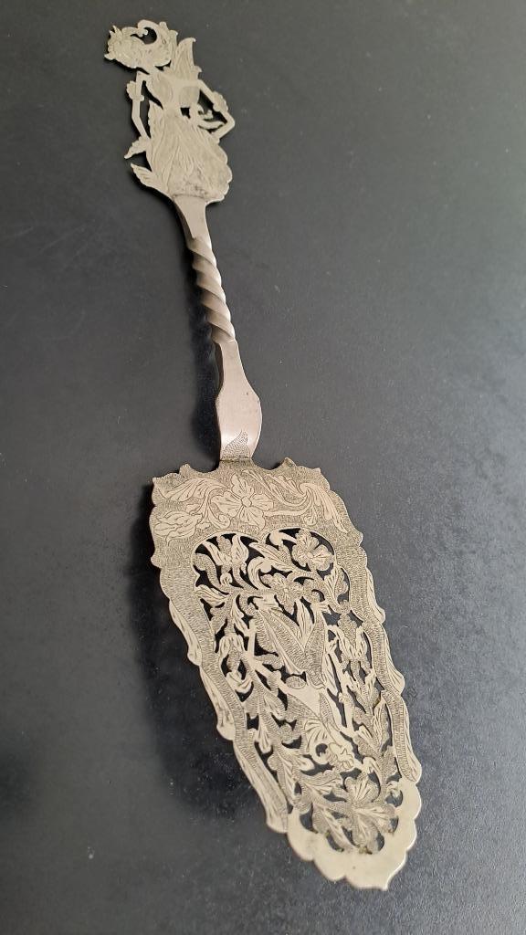 Djokja taartschep 800, Antiek en Kunst, Antiek | Goud en Zilver, Zilver, Ophalen of Verzenden