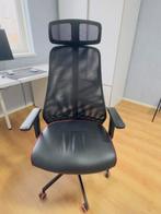 IKEA Leren bureaustoel - Zwart - in goede staat, Ophalen, Zo goed als nieuw, Zwart, Bureaustoel