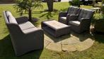 Prachtige landelijke loungeset met zeer ruime stoelen, Tuin en Terras, Gebruikt, Ophalen of Verzenden, Bank, Aluminium