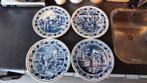 Vier jaargetijden borden. Delfsblauw, Ophalen of Verzenden