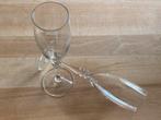 2 mooie sierlijke champagne glazen, Ophalen of Verzenden