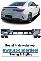 AMG Look Uitlaat Zwart Dubbel Diffuser Voor Mercedes CLA C11, Auto diversen, Tuning en Styling, Ophalen of Verzenden