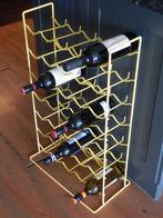 Retro vintage, geel wijnrek voor 35 flessen, Huis en Inrichting, Ophalen of Verzenden, Metaal, Minder dan 50 cm, 5 tot 15 flessen