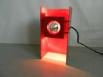 Space Age vintage lila / warm bordeaux tafellamp lamp, Space Age, Gebruikt, Ophalen of Verzenden, Metaal