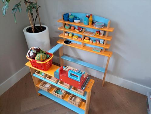 Houten winkeltje, Kinderen en Baby's, Speelgoed | Houten speelgoed, Gebruikt, Meubelstuk of Keukentje, Ophalen