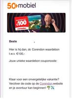 Coredon korting waardebon €100, Eén persoon, Kortingskaart