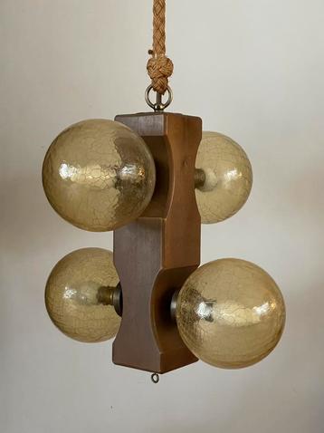 Vintage Massive Hanglamp - Massief Eiken - als Temde beschikbaar voor biedingen