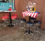 FIFTIES SIXTIES AMERIKAANSE BARKRUKKEN BEL AIR BAR TAFEL, Huis en Inrichting, Barkrukken, Ophalen, 60 tot 90 cm, Met voetsteun