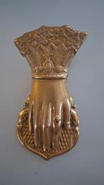 Victoriaanse koperen deurklopper/brievenhouder, Antiek en Kunst, Ophalen of Verzenden