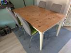 Houten uitschuif eettafel, Huis en Inrichting, Tafels | Eettafels, Ophalen, Gebruikt, 50 tot 100 cm, Landelijk
