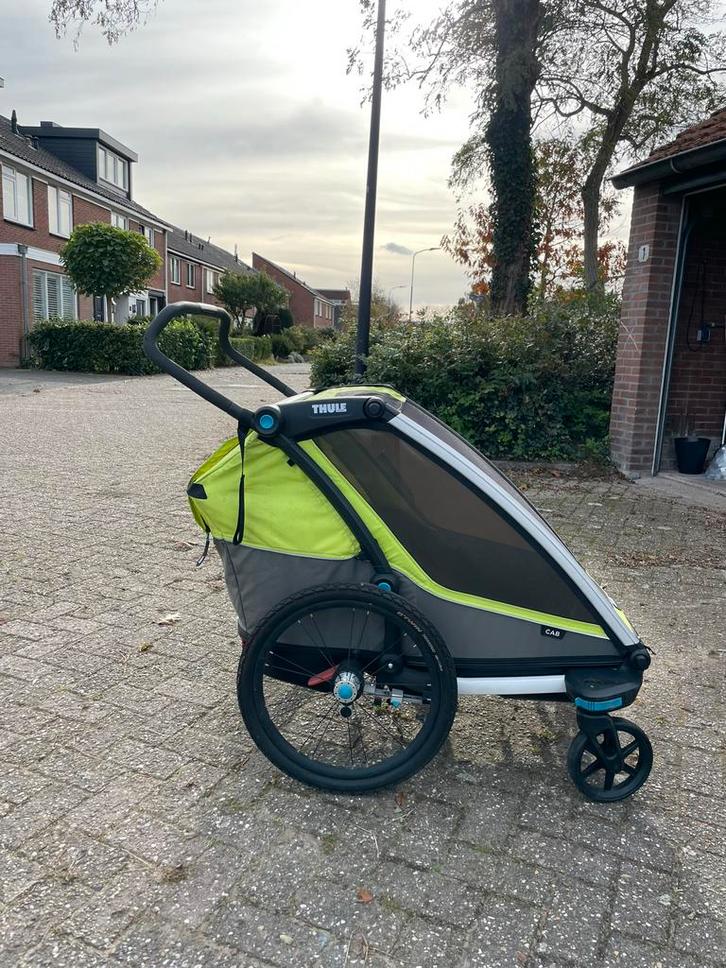 Thule Chariot Cab double fietskar, Fietsen en Brommers, Fietsaccessoires | Aanhangers en Karren, Gebruikt, Kinderkar, 20 tot 40 kg