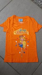 WK EK Oranje Koningsdag shirt 98-104 meisje - NIEUW, Ophalen of Verzenden, Nieuw, Kostuum, Oranje of Koningsdag