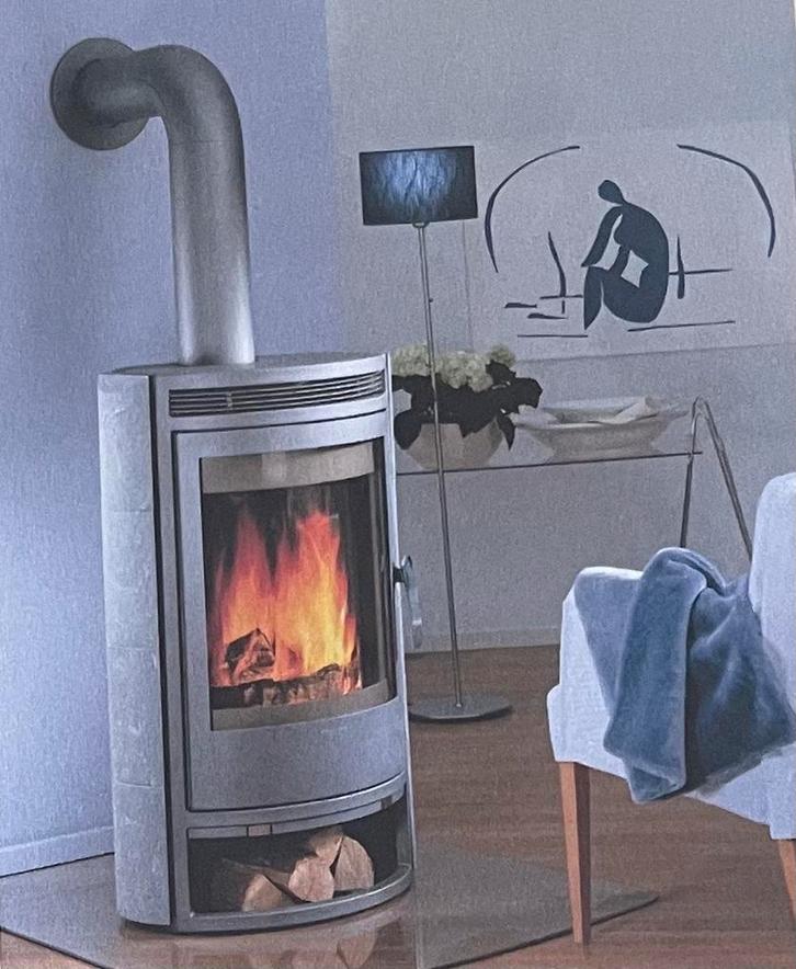 Spekstenen houkachel 8kW Oranier Arktis serie + onderplaat, Huis en Inrichting, Kachels, Gebruikt, Vrijstaand, Houtkachel, Hout
