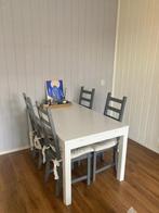 Uitschuifbare eettafel IKEA BJURSTA wit, Huis en Inrichting, Ophalen, Gebruikt, 200 cm of meer, 50 tot 100 cm