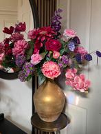 Echt een💕Eyecatcher💕Zijden bloemen in vaas Luxe Goud Zijde, Ophalen of Verzenden, Nieuw