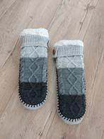 Slofkousen sokken pantoffels sloffen maat 39 zwart grijs, Ophalen, Overige typen, Zwart, Zo goed als nieuw