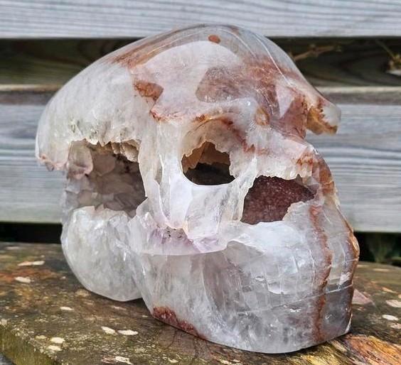 Zeer grote agaat geodeschedel van 7 kg, Verzamelen, Mineralen en Fossielen, Ophalen of Verzenden