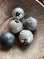 5 Landelijke Kerstballen 10 cm, Diversen, Kerst, Ophalen, Zo goed als nieuw