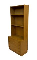 Vintage Kast Boekenkast Wandkast Jaren 60 Eiken Design, Gebruikt, Vintage, 50 tot 100 cm, 25 tot 50 cm