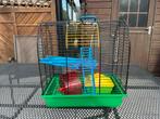 Hamsterkooi met toebehoren, Dieren en Toebehoren, Kooi, Gebruikt, Minder dan 75 cm, Hamster