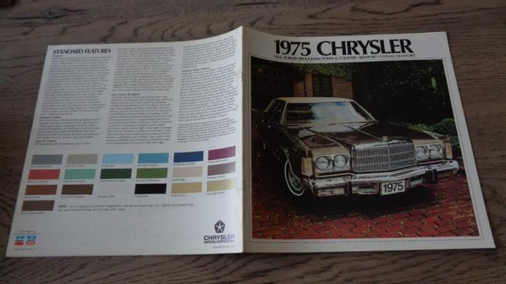Folder  CHRYSLER  1975, Boeken, Auto's | Folders en Tijdschriften, Nieuw, Overige merken, Verzenden