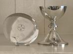 Antiek miskelk met pateen 1e gehalte zilver, Antiek en Kunst, Ophalen of Verzenden, Zilver