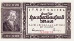 DUITSLAND STADT CASSEL 100 000 MARK 1923 NIEUW BILJET, Postzegels en Munten, Bankbiljetten | Europa | Niet-Eurobiljetten, Verzenden