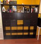 Kallax kast zwart/bruin 182x182x39, Huis en Inrichting, Kasten | Wandmeubels, Ophalen, Zo goed als nieuw, Minder dan 150 cm, Minder dan 100 cm