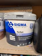 Sigma muur en pladond verf Perfect Mat RAL9016 1liter, Ophalen of Verzenden, Gebruikt