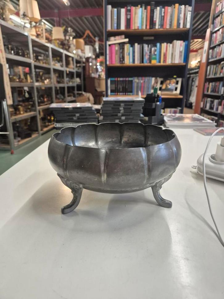 Antieke Tinnen Schaal Gero Tiel Model 1711, Antiek en Kunst, Antiek | Tin, Ophalen of Verzenden